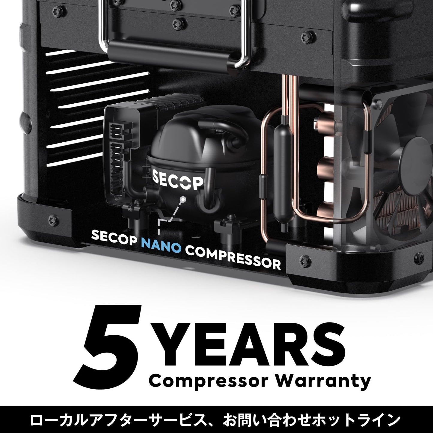 ICECO APL35 アルミ製 ポータブル冷蔵庫20L, 35L -20℃~20℃ 車載冷蔵庫 軽量 5年品質保証 低動作音 急速冷凍 アプリ制御 3WAY電源対応 DC12V/24V AC100V 家 車中泊 アウトドア キャンプ
