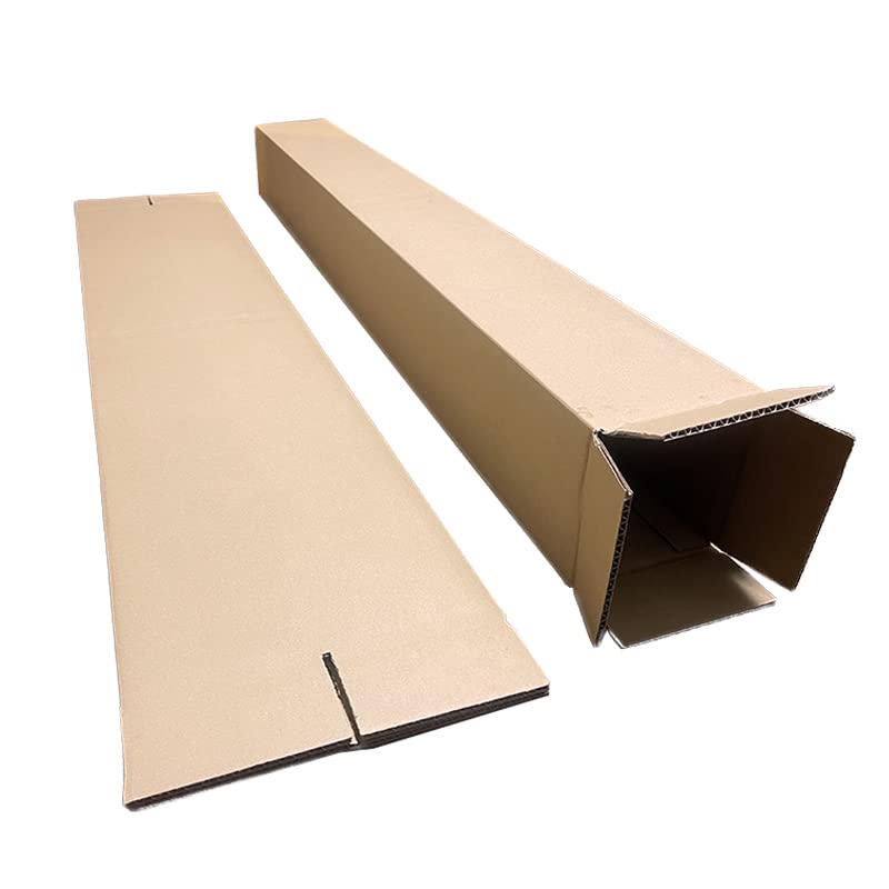 ゴルフ ポスター 長物 段ボール ダンボール セット 茶色 2つ折り配送 内寸約125mmx125mmx1210mm 紙の厚さ5mm 日本製 ゴルフクラブ ポスター 長物 収納 梱包 (2)