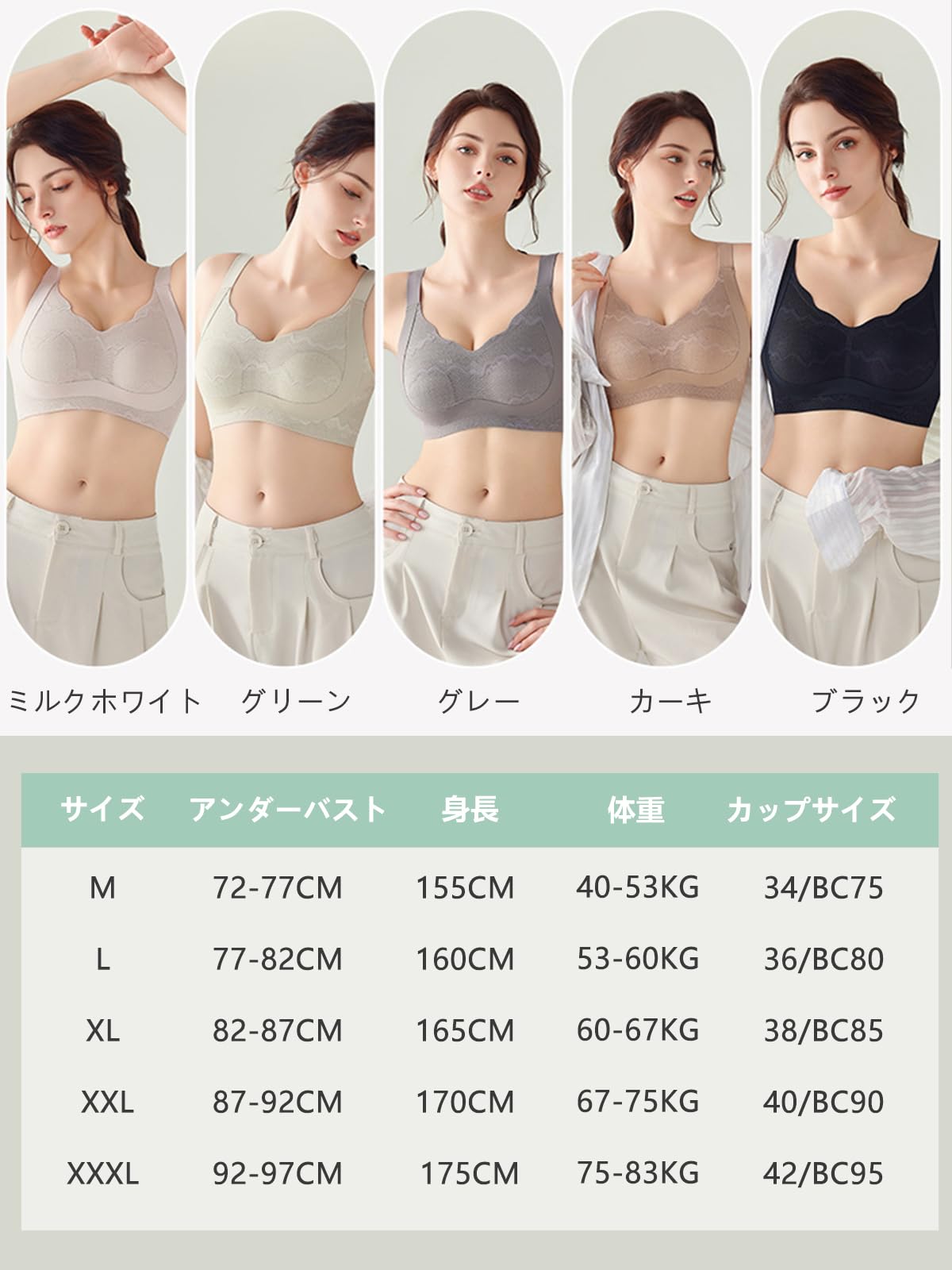小さく見せるブラ 胸を小さく見せるブラ レース ブラジャー ノンワイヤーブラ 垂れた胸補正ブラ 脇高設計・揺れ軽減・見痩せ
