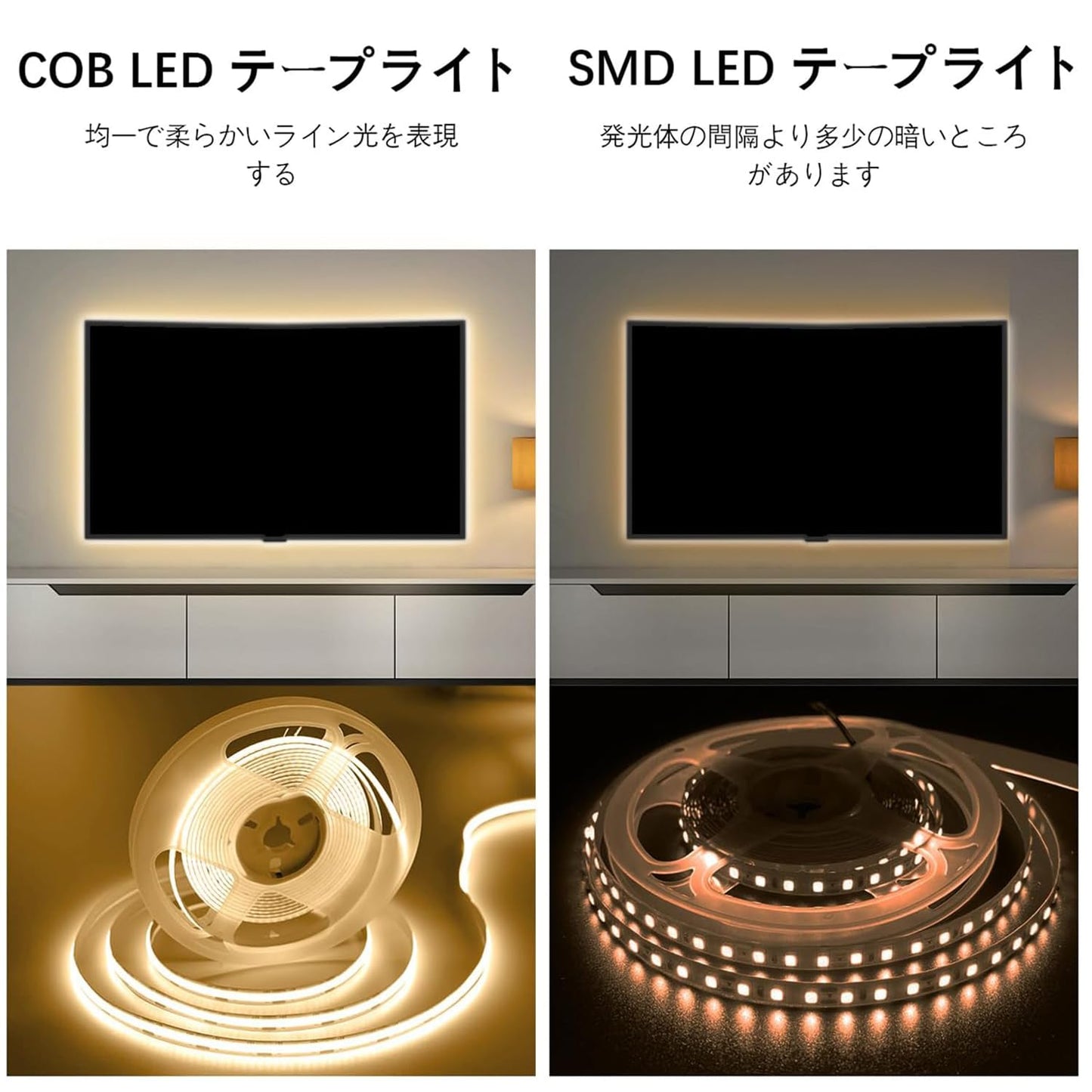 ledテープライト 10m 24V ブルー CRI93+ 高輝度 テープライト 間接照明 切断可能 取付簡単 非防水 寝室/お部屋/インドア/アウトドア 飾り DIY