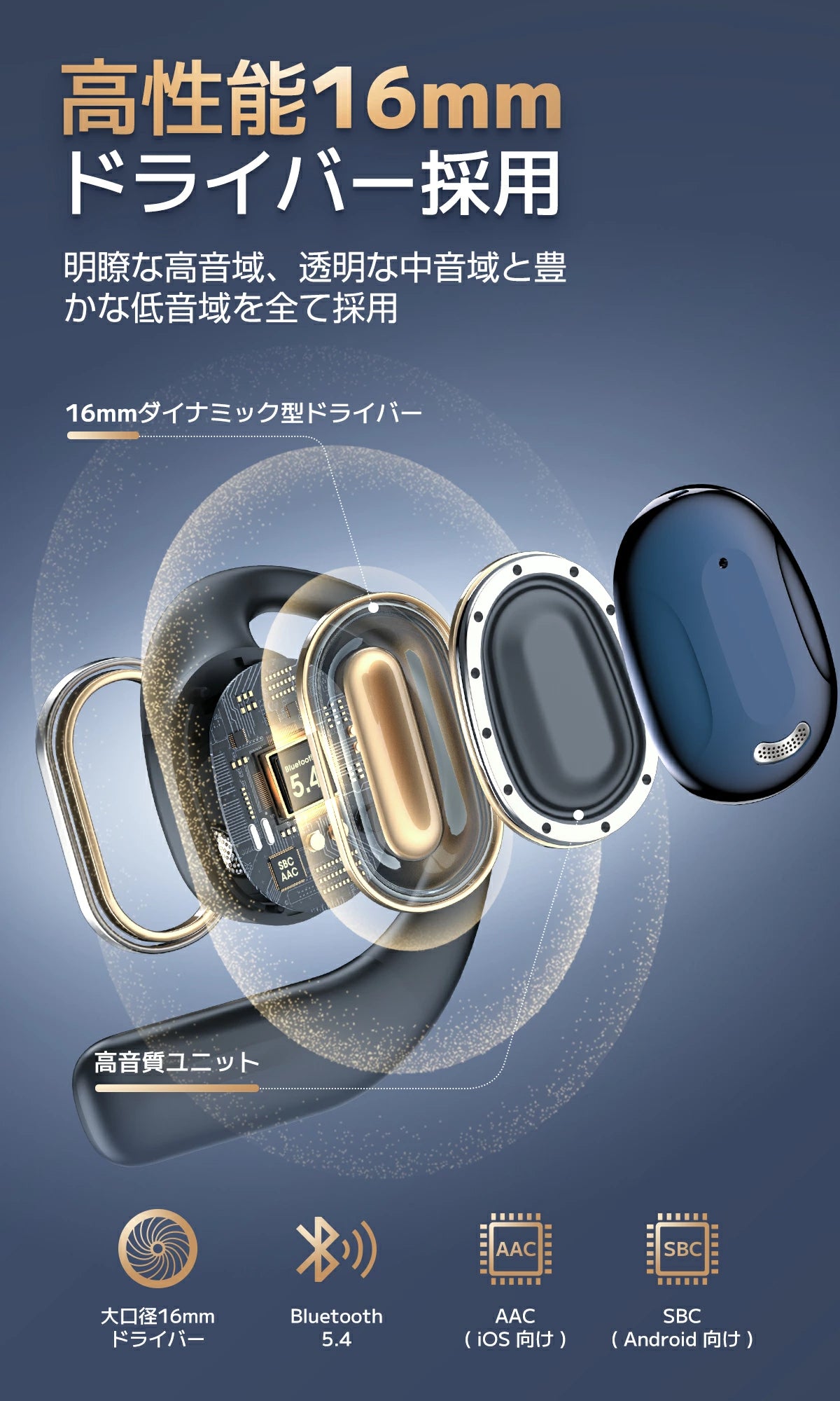 ワイヤレスイヤホン「2025年業界高水準」オープンイヤーイヤホン Bluetooth5.4 イヤホン bluetooth イヤホン 瞬時接続 OWSイヤホン 100時間再生 骨伝導イヤホン ブルートゥース イヤホン 耳掛け 耳を塞がない 音漏れ抑制