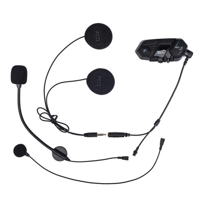 バイク用インカム M1-S Pro専用 ヘッドセット USB Mini-B端子 オプション品 強化HI-FI音質 ヘルメット用イヤホン 二種類マイク＆スピーカー マジックテープ同封