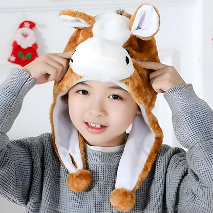 2026限定馬 被り物 うま 帽子 うま かぶりもの冬用 アニマルハット 馬のキャップ 着ぐるみ 2026年 干支 午年 年賀状 馬年 ぼうし アニマル帽子 クリスマス 馬 コスプレ 子供 大人 可愛い 暖かい 防寒対策 仮装 新年 パーティー 撮影 小物 プレゼント
