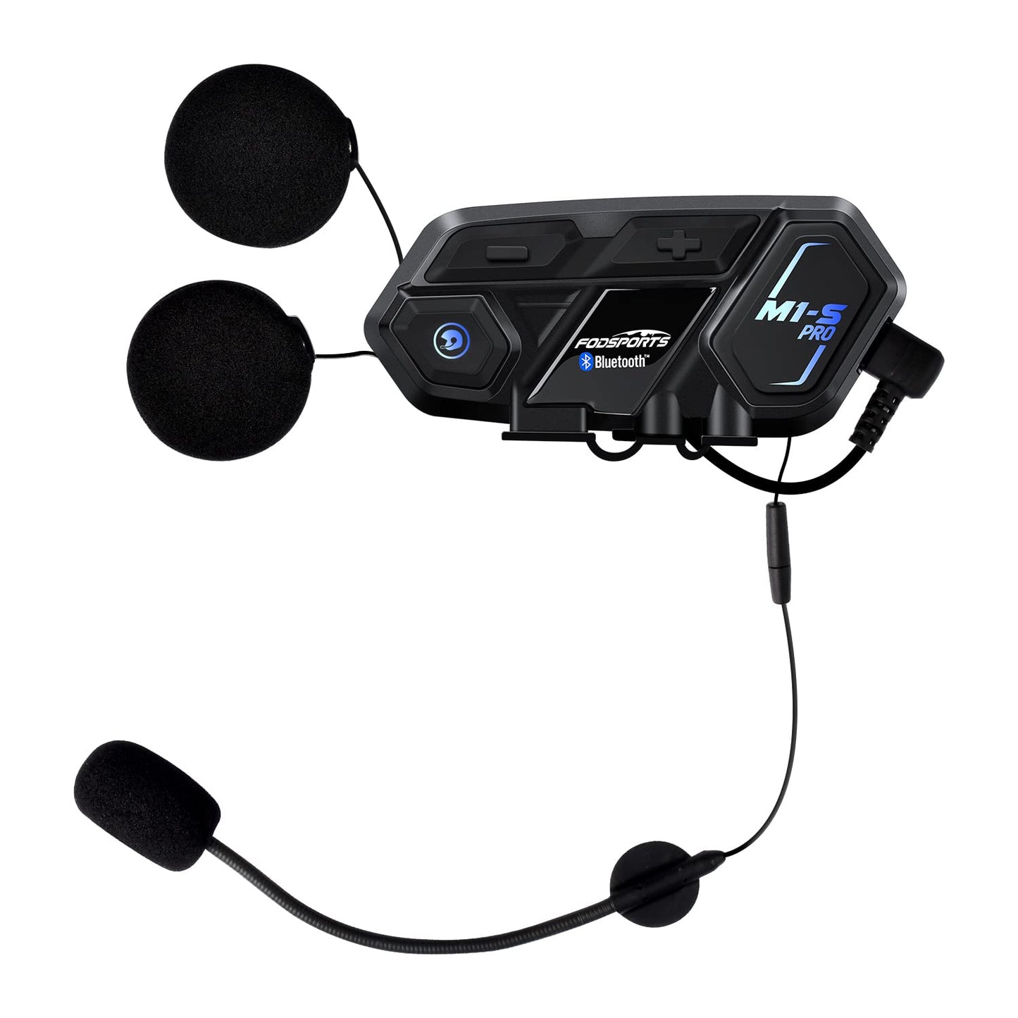 バイク用インカム M1-S Pro専用 ヘッドセット USB Mini-B端子 オプション品 強化HI-FI音質 ヘルメット用イヤホン 二種類マイク＆スピーカー マジックテープ同封