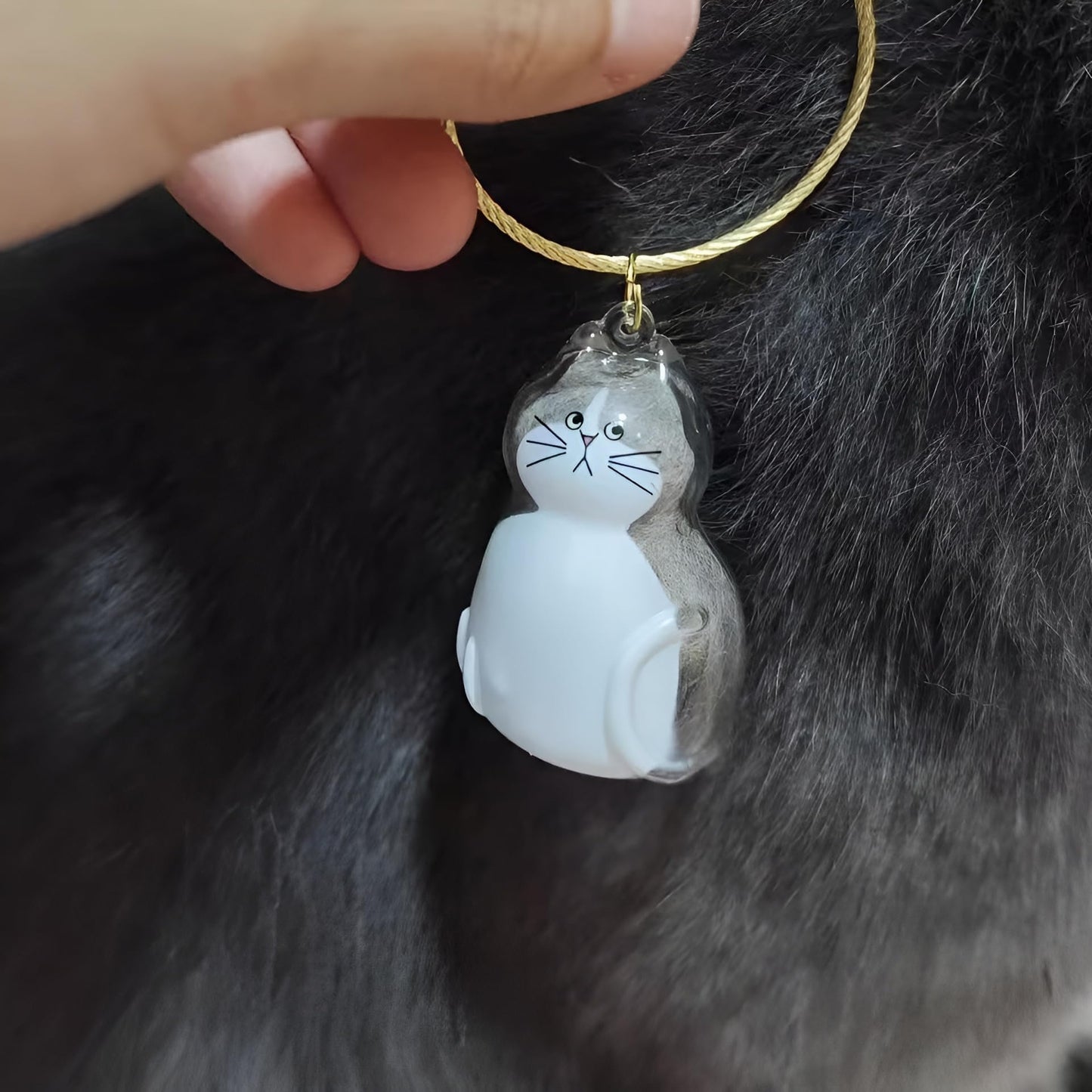 うちの子のけだまだま 全6種セット アクリル猫の毛皮ロープペットヘアコレクションコンテナ付きディスプレイケースペットの記念品用キーチェーンペンダントオフィス・家庭用 愛猫家のための便利でおしゃれな小物