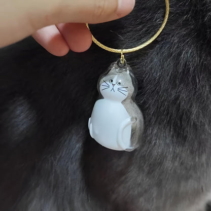 うちの子のけだまだま 全6種セット アクリル猫の毛皮ロープペットヘアコレクションコンテナ付きディスプレイケースペットの記念品用キーチェーンペンダントオフィス・家庭用 愛猫家のための便利でおしゃれな小物