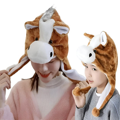 2026限定馬 被り物 うま 帽子 うま かぶりもの冬用 アニマルハット 馬のキャップ 着ぐるみ 2026年 干支 午年 年賀状 馬年 ぼうし アニマル帽子 クリスマス 馬 コスプレ 子供 大人 可愛い 暖かい 防寒対策 仮装 新年 パーティー 撮影 小物 プレゼント