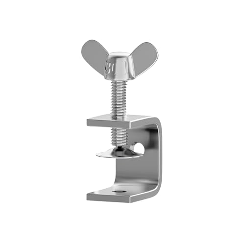 金具開口クランプ Cクランプ ステンレス鋼製 ミニクランプ 防錆 ゴムクッション付き 傷防止 ネジ式精密固定 板材押さえ ズレ防止 DIY 木工 溶接 金属加工用 304ステンレス 幅調節可 小型固定工具