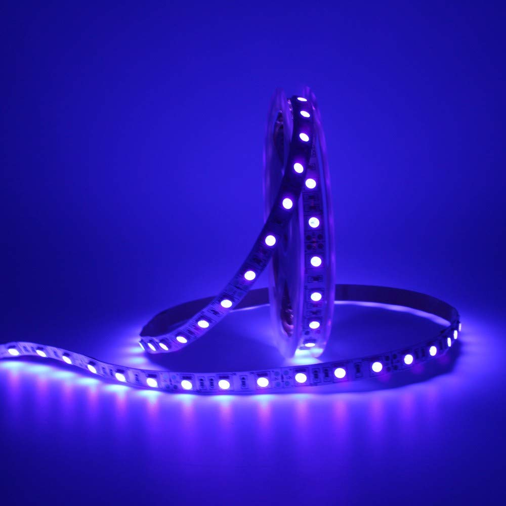ブラックライト 紫外線 USB式 DC5V 切断可能 2m 60LEDs/m SMD5050 LEDテープライト ボディペイント パーティー ハロウィン 飾り UVライト 395~415nm【非防水】