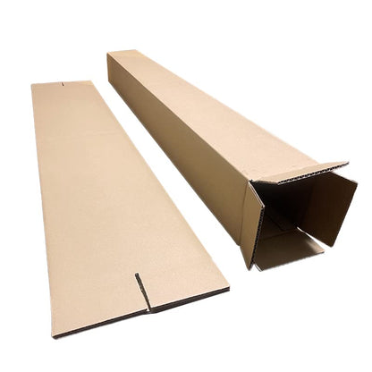 ゴルフ ポスター 長物 段ボール ダンボール セット 茶色 2つ折り配送 内寸約125mmx125mmx1210mm 紙の厚さ5mm 日本製 ゴルフクラブ ポスター 長物 収納 梱包 (2)