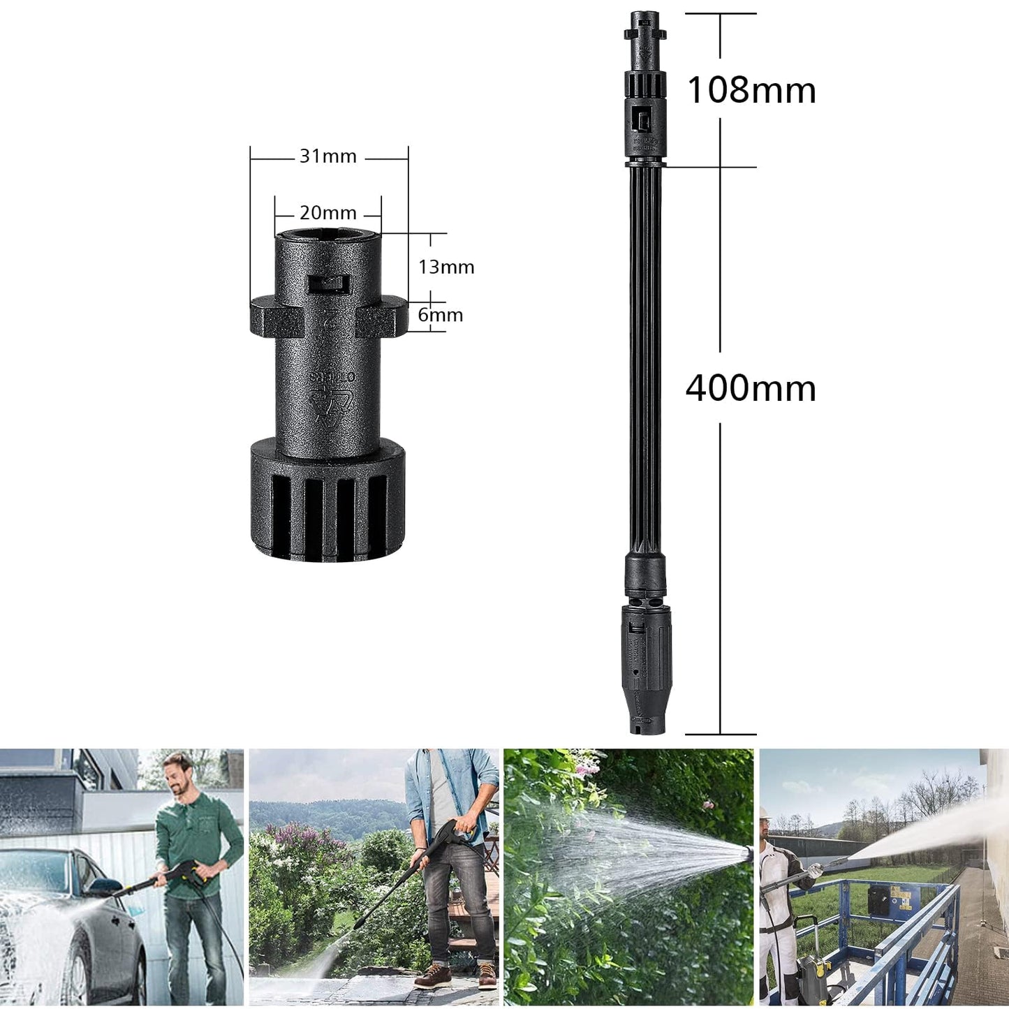 高圧洗浄機 車 ターボ ワッシャー ダートジェット ランス スプレー ノズル ブラスター クリーナー パワー 調節可能 ノズル クリーニング アクセサリー