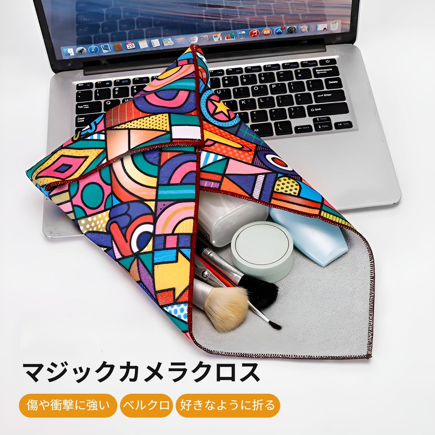 ラッピングクロス くっつくクロス 自由に包めるカメラレンズ保護用 化粧品/お弁当にも 3サイズ展開 高強度素材 巻くだけ簡単 ランチバッグお弁当袋 ビアサーモラップ 保冷風呂敷 おしゃれで便利 旅行/家庭用