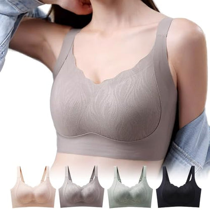 シームレスブラ 垂れ乳防止【安定感UP・強いサポート力】脇高設計 揺れない 締め付け感ない 盛れ寄せ 垂れ乳防止に効果