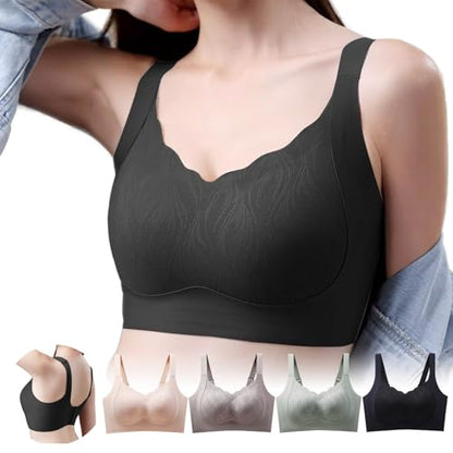 シームレスブラ 垂れ乳防止【安定感UP・強いサポート力】脇高設計 揺れない 締め付け感ない 盛れ寄せ 垂れ乳防止に効果