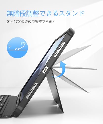 iPad Air キーボード M3&M2 JIS日本語配列 Pro第1/2/3/4世代11インチ対応 Air第5世代/第4世代10.9インチ対応
