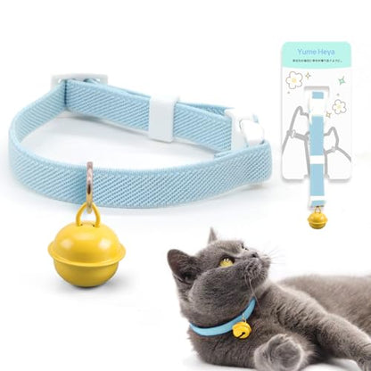 猫首輪 鈴付き 可愛いデザイン 長さ調整可能 安全バックル 柔らかく軽量 ファッショナブル 安全素材 弾性面料 猫犬通用