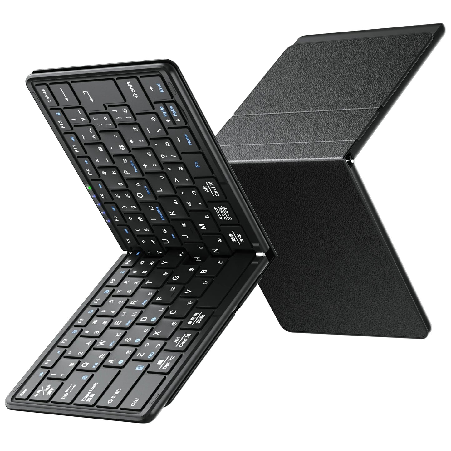 有線＆無線両用 ipad キーボード Bluetooth 折りたたみ JIS標準日本語配列 左右Shiftキー/L型Enterキー搭載 ワイヤレス スマホ用 コンパクト 軽量 薄型
