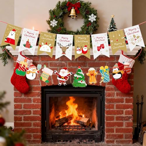 クリスマス 飾り 3種類セット ガーランド Merry Christmas 飾り付け フェルト バナー クリスマス パーティー 部屋 装飾 壁飾り
