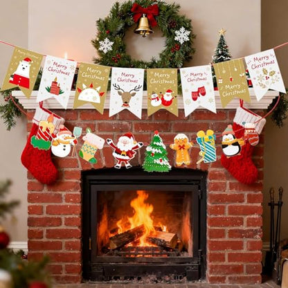クリスマス 飾り 3種類セット ガーランド Merry Christmas 飾り付け フェルト バナー クリスマス パーティー 部屋 装飾 壁飾り