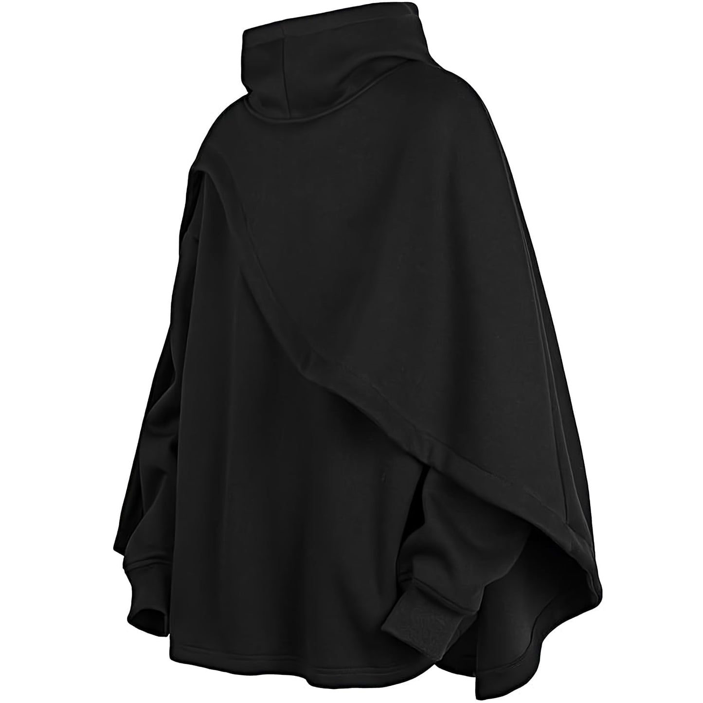 マント パーカー メンズ ポンチョパーカー フード付き 秋服 冬服 マント風コート ゆったり アウター 裏起毛 厚手 防寒