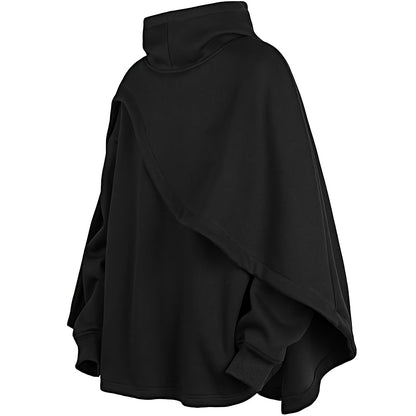 マント パーカー メンズ ポンチョパーカー フード付き 秋服 冬服 マント風コート ゆったり アウター 裏起毛 厚手 防寒