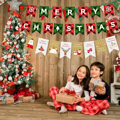 クリスマス 飾り 3種類セット ガーランド Merry Christmas 飾り付け フェルト バナー クリスマス パーティー 部屋 装飾 壁飾り