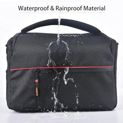 DSLR一眼レフカメラケース ショルダーバッグ デジタルカメラ用 Ｌサイズ大容量 収納スペース &仕切り付き 様々なカメラに対応