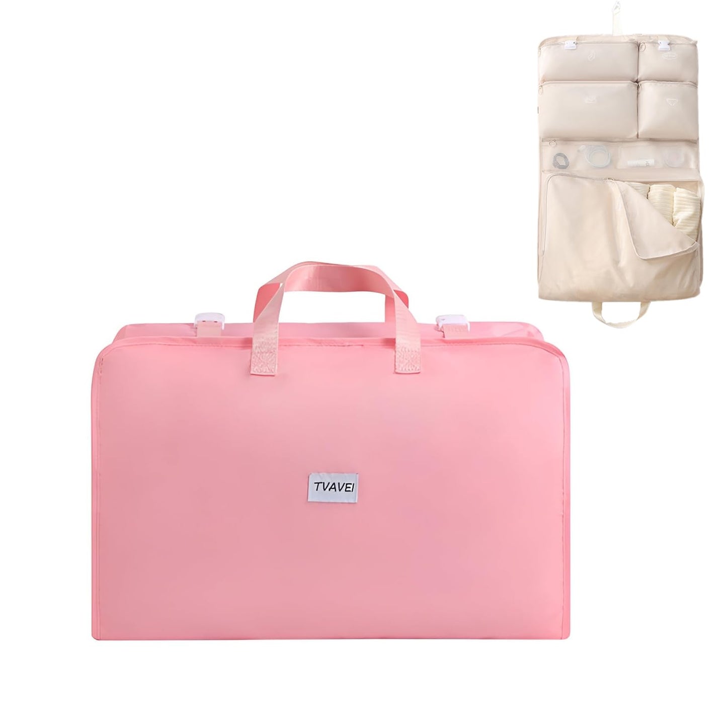 7イン1多機能旅行収納バッグ トラベルポーチ 吊り下げ 旅行 ポーチ 大開口設計 可視メッシュ+分類アイコン付き 210Dポリエステル製