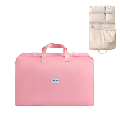 7イン1多機能旅行収納バッグ トラベルポーチ 吊り下げ 旅行 ポーチ 大開口設計 可視メッシュ+分類アイコン付き 210Dポリエステル製