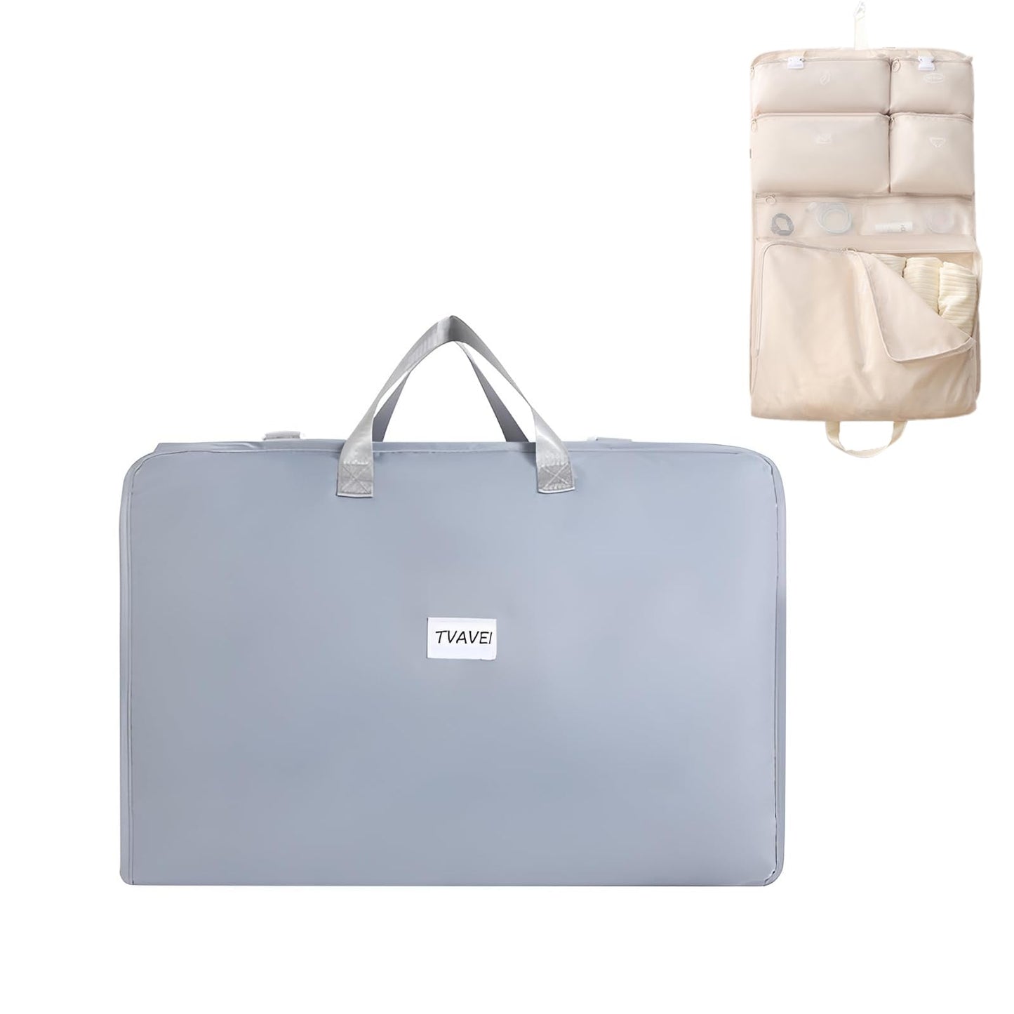 7イン1多機能旅行収納バッグ トラベルポーチ 吊り下げ 旅行 ポーチ 大開口設計 可視メッシュ+分類アイコン付き 210Dポリエステル製