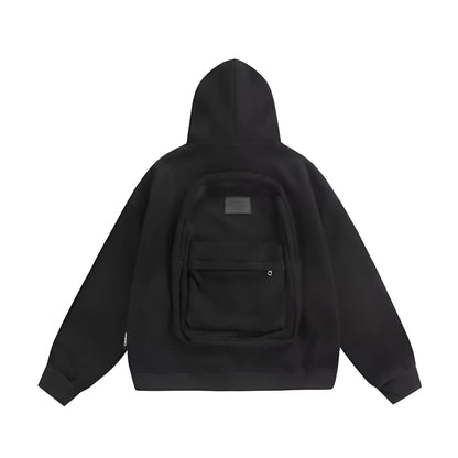 綿 着心地 メンズ ビッグサイズ 春 背面リュックデザイン 長袖 ゆったりフィット カジュアルトップス