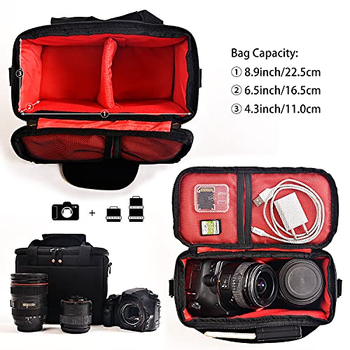 一眼レフカメラバッグ との互換性あり D3500 d5600 d7500 Canon EOS 4000D SL3 T7 などに カメラ収納バッグ