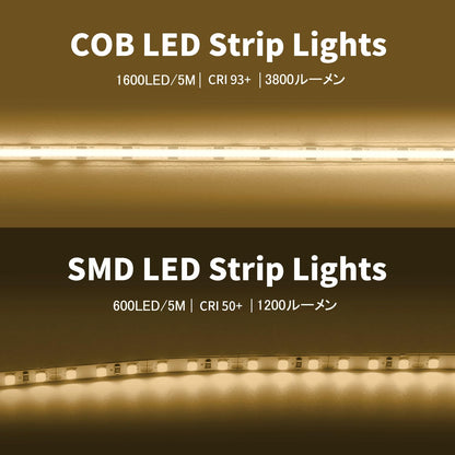 ledテープライト 10m 24V ブルー CRI93+ 高輝度 テープライト 間接照明 切断可能 取付簡単 非防水 寝室/お部屋/インドア/アウトドア 飾り DIY
