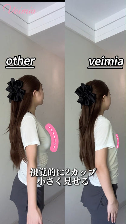 ファンデ・和装ブラ ナベシャツ 胸を小さく見せるブラ【着付け師監修】 肩パッドのデザイン 胸つぶし 脇高 ワイヤレス