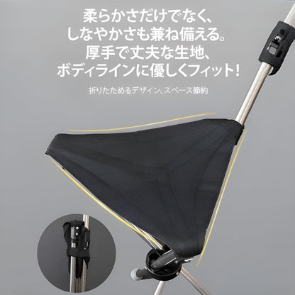屋外用折りたたみ式杖椅子 3本脚設計 ウォーキング シート付き アルミ製 滑り止め スティック 耐荷重130kg ステッキチェア 椅子になる杖 軽量 歩行補助杖