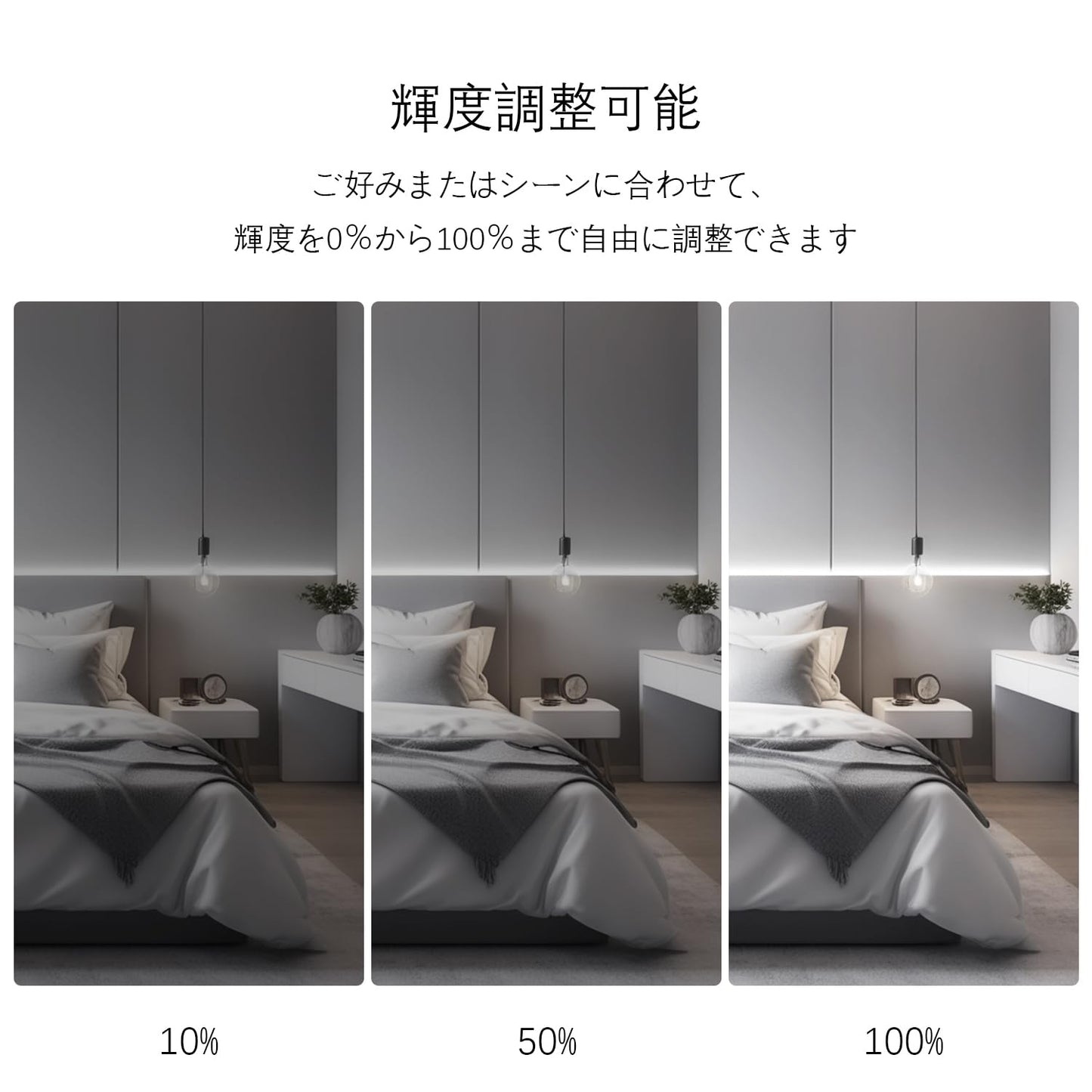 ledテープライト 10m 24v テープライト 昼光色 ledテープ 高輝度 CRI93+ 幅8mm 両面テープ 間接照明 切断可能 320LEDs/m