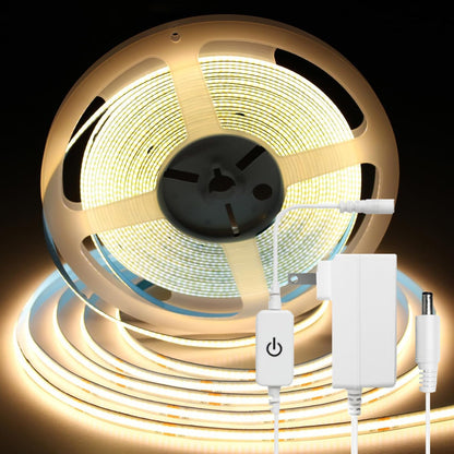 ledテープライト 10m 24v テープライト 昼光色 高輝度 CRI93+ 幅8mm 調光器付き 両面テープ 間接照明 切断可能 320LEDs/m