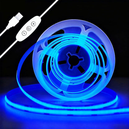 ledテープライト 5m 12v テープライト 昼光色 高輝度 CRI93+ 幅8mm PSE認証済みアダプター・調光器付き 両面テープ 間接照明 切断可能 320LEDs/m 寝室/お部屋/店舗/コレクション/看板照明