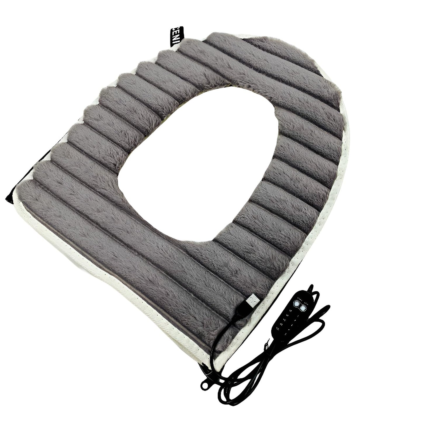 電熱便座カバー USB便座カバー 5段温度調節 43x37cm標準サイズ 洗濯可能 取手付き スマートタイマー 省エネ設計 ふわふわで 暖かい