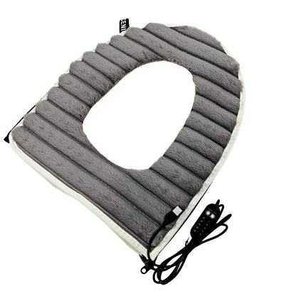 電熱便座カバー USB便座カバー 5段温度調節 43x37cm標準サイズ 洗濯可能 取手付き スマートタイマー 省エネ設計 ふわふわで 暖かい