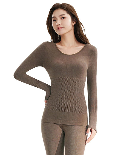 あったかインナー レディース 上下セット 【X型構造・腹部を引き締める・ヒップアップ】 防寒着 肌着