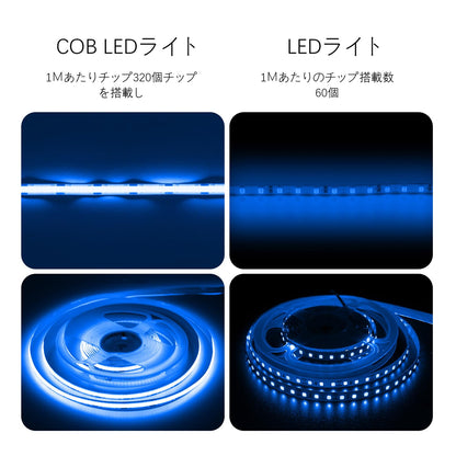 ledテープライト 10m 24v テープライト 昼光色 高輝度 CRI93+ 幅8mm 調光器付き 両面テープ 間接照明 切断可能 320LEDs/m