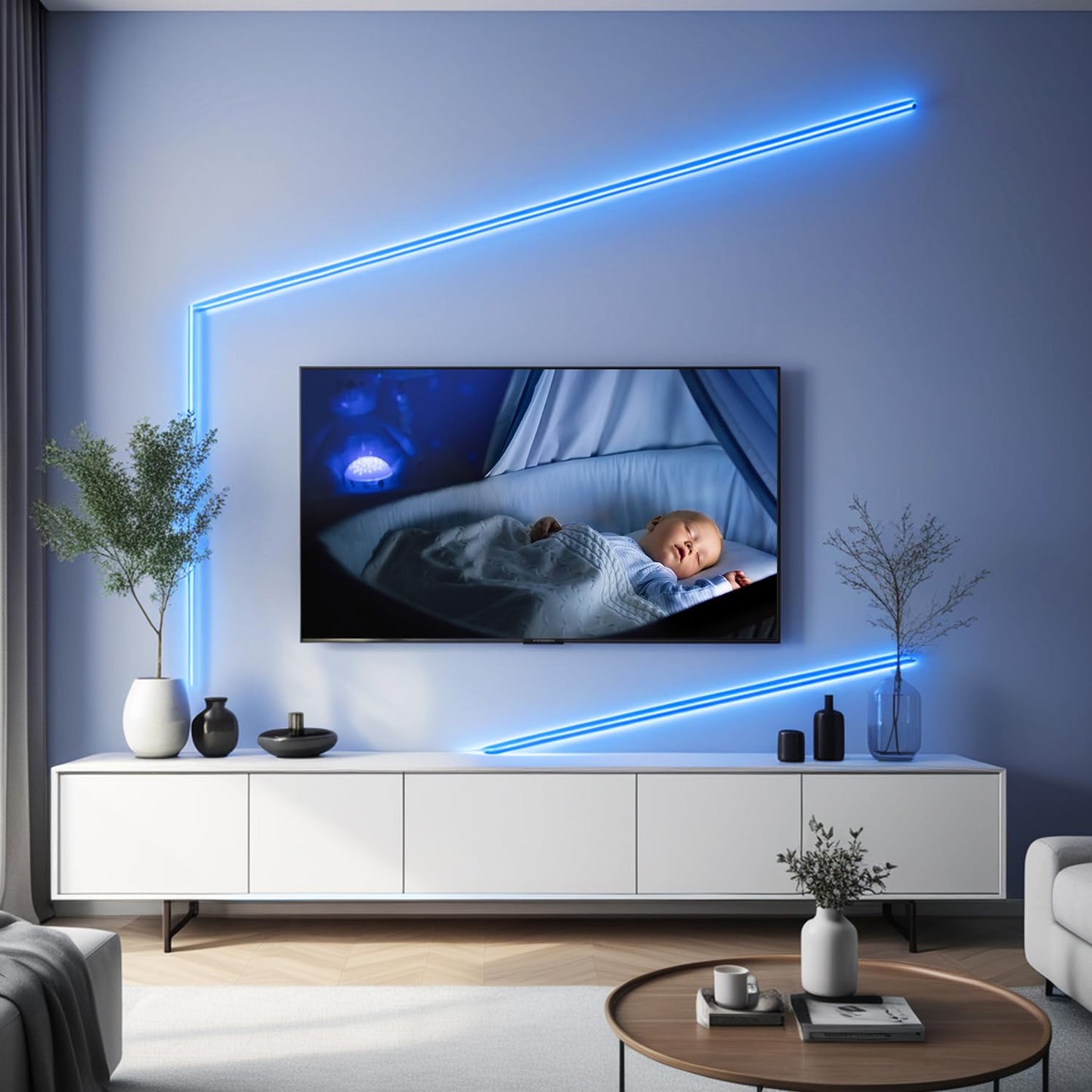 ledテープライト 5m 12v テープライト 昼光色 ledテープ 高輝度 CRI93+ 幅8mm 両面テープ 間接照明 切断可能 320LEDs/m