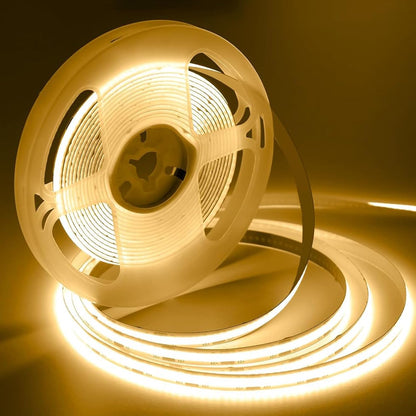 ledテープライト 5m 12v テープライト 昼光色 高輝度 CRI93+ 幅8mm PSE認証済みアダプター・調光器付き 両面テープ 間接照明 切断可能 320LEDs/m 寝室/お部屋/店舗/コレクション/看板照明