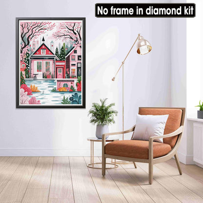 ダイヤモンドアート キット大人用 風景 ダイヤモンドアートバレンタインデー ラウンドフルドリルクリスタルラインストーンクラフトホームウォール装飾のための宝石芸術 30x40 cm
