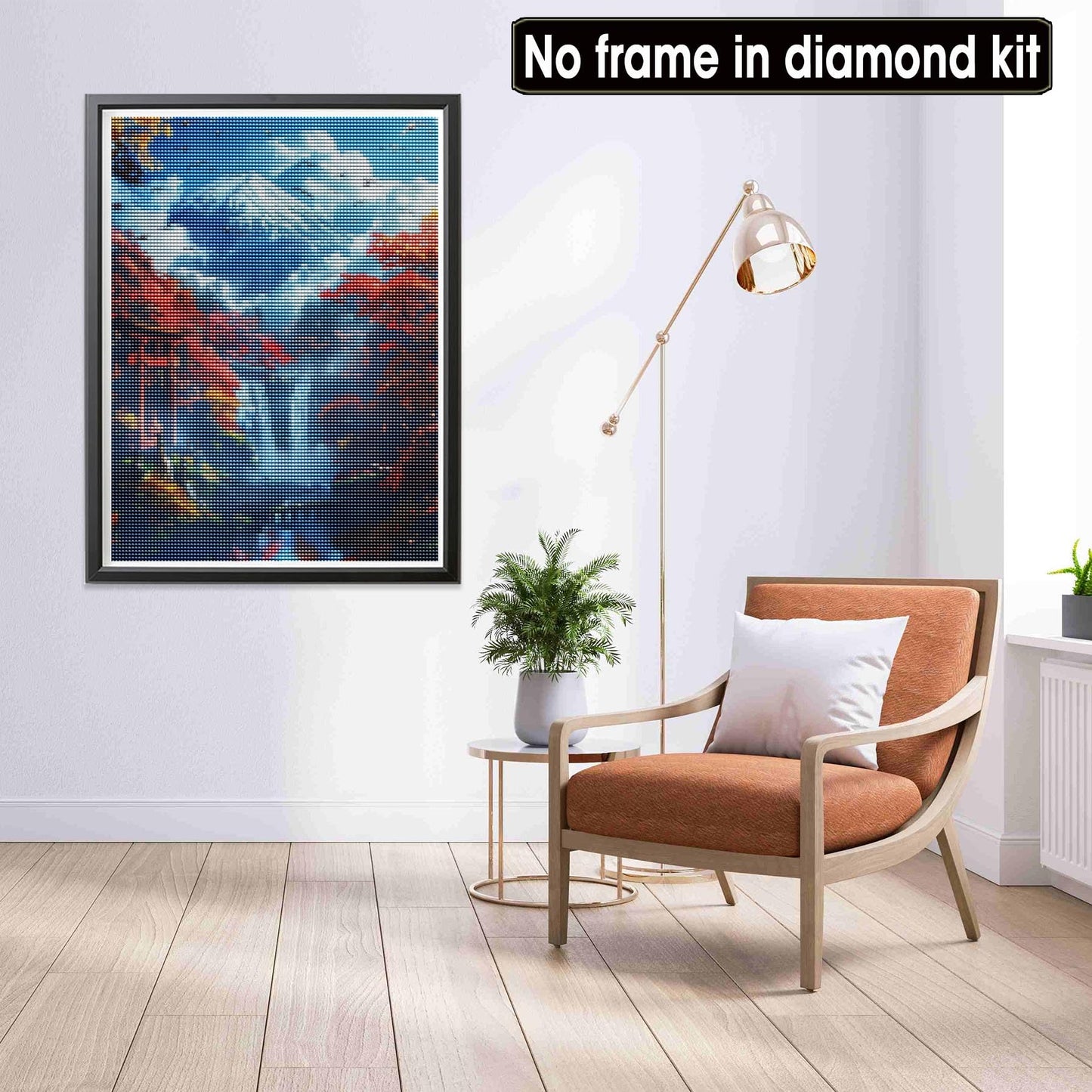ダイヤモンドアート キット大人用 富士山 ダイヤモンドアート風景 ラウンドフルドリルクリスタルラインストーンクラフトホームウォール装飾のための宝石芸術 30x40 cm
