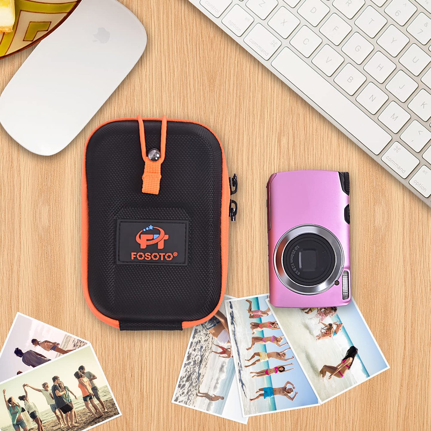 ハードケース カメラバッグ 専用保護収納バッグfor RICOH GRIII OLYMPUS E-PL9 TG-6 Canon Sony Panasonicなどに対応 Nikon/pin-Eagleゴルフ用 レーザー距離計用ケース EVA ナイロン製カメラケース 防衝撃 (Black/Gray)