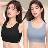 和装ブラ ハーフタンクトップ式 ノンワイヤーブラ 着物ブラ シームレスブラ 補整 下着 肌着 通気性 胸つぶし 胸を小さく見せるブラ